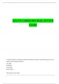 SOUTH CAROLINA REAL ESTATE EXAM &lpar;STATE PORTION ONLY&rpar; QUESTIONS WITH COMPLETE ANSWERS