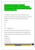 Psychopharm Exam 1 Practice  Questions 2024&sol;2025 Exam Questions  and Answers 100&percnt; Guaranteed Success  &vert; Already Rated A&plus;