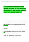TEXAS CHIROPRACTIC JURISPRUDENCE EXAM WITH CORRECT ACTUAL QUESTIONS AND CORRECTLY WELL DEFINED ANSWERS LATEST 2025  ALREADY GRADED A&plus;