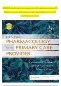 TEST BANK For Edmunds' Pharmacology for the Primary Care Provider&comma; 5th Edition by Constance G Visovsky 9780323661171 Chapters 1-73 Complete Guide&period;