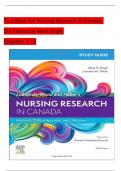 Test Bank For Nursing Research In Canada&comma; 5th Editionby Mina Singh Chapters 1-21