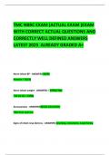 TMC NBRC EXAM &lpar;ACTUAL EXAM &rpar;EXAM WITH CORRECT ACTUAL QUESTIONS AND CORRECTLY WELL DEFINED ANSWERS LATEST 2025  ALREADY GRADED A&plus; 