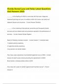 Florida Dental Laws and Rules Latest Questions And Answers 2025