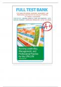 Test Bank For Nursing Leadership&comma; Management&comma; and Professional Practice for the LPN&sol;LVN&comma; 7th Edition by Tamara R&period; Dahlkemper &vert; 9780803669857  All Chapters 1-21 LATEST