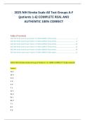 2025 NIH Stroke Scale &ndash; Complete set of All Test Groups A&ndash;F &lpar;patients 1&ndash;6&rpar;&period; Includes updated clinical training materials&comma; scoring guidance&comma; and case scenarios for exam preparation and practice&period;