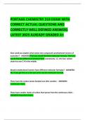   PORTAGE CHEMISTRY 219 EXAM WITH CORRECT ACTUAL QUESTIONS AND CORRECTLY WELL DEFINED ANSWERS LATEST 2025 ALREADY GRADED A&plus;  