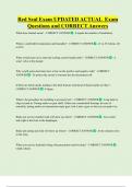 Red Seal   Bundled Exam Questions and CORRECT Answers