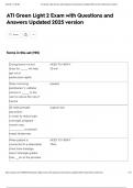 ATI Green Light 2 Exam with Questions and Answers Updated 2025 version