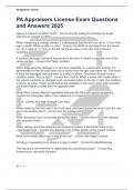PA Appraisers License Exam Questions and Answers 2025