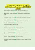 Y1 PPGH DEFINITIONS UPDATED  ACTUAL Exam Questions and CORRECT  Answers