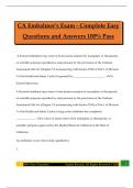 CA Embalmer's Exam - Complete Easy Questions and Answers 100&percnt; Pass