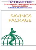 TEST BANK FOR&colon; Davis Advantage For Fundamentals Of Nursing &lpar;2 Volume Set&rpar;&comma; 4th Edition  By Judith M&period; Wilkinson Latest Update&period;