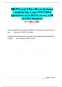 NICET Level 1 Fire Alarm Systems complete test exam 2025-2026&period; Questions with 100&percnt; correct and verified answers&period; A&plus; GRADED&period;