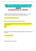 NICET Level 1 Water Based Layout Exam 2025-2026&period; Questions with correct Answers LATEST UPDATE&period; GUARANTEED A&plus; GRADE&period;