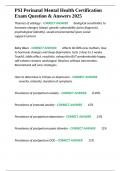 PSI Perinatal Mental Health Certification Exam Question & Answers 2025&period;docx