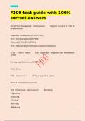 F100 test guide with 100&percnt; correct answers