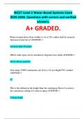 NICET Level 2 Water-Based Systems Exam 2025-2026&period; Questions with correct and verified answers&period; A&plus; GRADED&period;