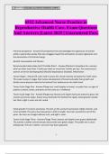 6552 Advanced Nurse Practice in Reproductive Health Care&period; Exam Questions And Answers &vert;Latest 2025 &vert; Guaranteed Pass&period;