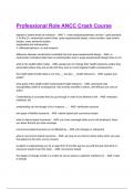 Professional Role ANCC crash course Exam Questions with correct Answers 2025&sol;2026&lpar; A&plus; GRADED 100&percnt; VERIFIED&rpar;&period;