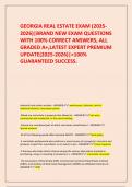  GEORGIA REAL ESTATE EXAM &lpar;2025-2026&rpar;&vert;BRAND NEW EXAM QUESTIONS WITH 100&percnt; CORRECT ANSWERS&comma; ALL GRADED A&plus;&comma;LATEST EXPERT PREMIUM UPDATE&lpar;2025-2026&rpar;&vert;>100&percnt; GUARANTEED SUCCESS&period;