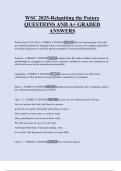 WSC 2025-Reigniting the Future  QUESTIONS AND A&plus; GRADED  ANSWERS 