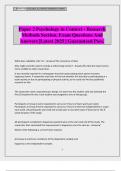 Paper 2 Psychology in Context - Research Methods Section&period; Exam Questions And Answers &vert;Latest 2025 &vert; Guaranteed Pass&period;