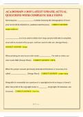 ACA DOMAIN 1 2025 LATEST UPDATE ACTUAL QUESTIONS WITH COMPLETE SOLUTIONS