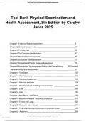 Test Bank Physical Examination and Health Assessment&comma; 8th Edition by Carolyn Jarvis 2025