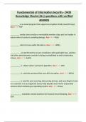 Fundamentals of Information Security - D430 Knowledge Checks &lpar;ALL&rpar; questions with verified answers