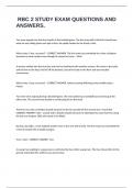 RBC 2 STUDY EXAM QUESTIONS AND ANSWERS&period;