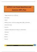 AONN Cert Exam Questions and Answers 100&percnt; Pass
