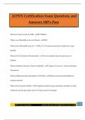 AONN Certification Exam Questions and Answers 100&percnt; Pass