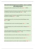 WGU D276 Web Development Foundations&vert;Tests Bundle Set
