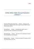 D352 WGU With Actual Solution &lpar;2025&rpar;&excl;&excl;