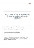 D352 Topic 4 Practice Questions And Answers Latest Update &lpar;2025&rpar;&excl;&excl;