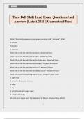 Taco Bell Shift Lead Exam Questions And Answers &vert;Latest 2025 &vert; Guaranteed Pass&period;