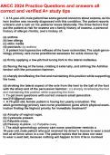 ANCC 2024 Practice Questions and answers all correct and verified A&plus; study tips&period;pdf