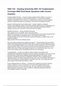 NSG 122 - Herzing University NSG 122 Fundamental Concepts HESI Final Exam Questions with Correct Answers&period;