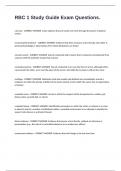 RBC 1 Study Guide Exam Questions&period;