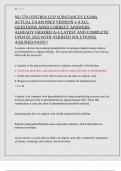 NU 578 CONTROLLED SUBSTANCES EXAM ACTUAL EXAM PREP VERSION 1-4 ALL QUESTIONS ANS
