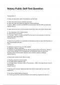 Notary Public Self-Test Question &lpar;2025&sol;2026 Newest Update&rpar; COMPLETE QUESTIONS AND VERIFIED ANSWERS  ALREADY GRADED A&plus;&excl;&excl;