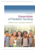 TEST BANK FOR Essentials of Pediatric Nursing Fifth&comma; North American Edition by TERRI KYLE&comma; SUSAN CARMAN &lpar;Author&rpar; ISBN&colon; 9781975236168 COMPLETE GUIDE 100 &percnt; VERIFIED A&plus; GRADE ASSURED &excl;&excl;&excl; LATEST UPDATE &excl;&excl;&excl;&excl;
