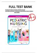 Test Bank for Wong's Essentials of Pediatric Nursing  11th Edition by Marilyn J&period; Hockenberry&semi; David Wilson&semi; Cheryl C Rodgers&vert;  Latest Update