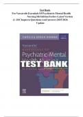  Test Bank For  Varcarolis   Essentials   Of   Psychiatric  Nursing  5th  Edition  Mental  Health  Fosbre-Latest   Version  &lpar;1-28  Chapters&rpar;   Questions  And  Answers   Update 