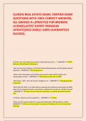  ILLINOIS REAL ESTATE EXAM&comma; VERIFIED EXAM QUESTIONS WITH 100&percnt; CORRECT ANSWERS&comma; ALL GRADED A&plus;&comma;&lpar;PRACTICE FOR BROKERS LICENSE&rpar;LATEST EXPERT PREMIUM UPDATE&lpar;2025-2026&rpar;&vert;>100&percnt; GUARANTEED SUCCESS&period;