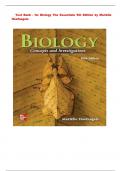 Test Bank for Biology Concepts and Investigations 5th Edition by Mari&euml;lle Hoefnagels&comma; All Chapters &vert; Complete Guide A&plus;