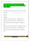 Taco Bell Shift Lead Exam 2024&sol;2025  Exam Questions and Correct Answers &vert;  New Update