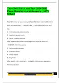 Taco Bell Shift Lead Test 2024&sol;2025  Exam Questions and Answers &vert; 100&percnt;  Solved