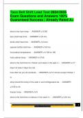 Taco Bell Shift Lead Test 2024&sol;2025  Exam Questions and Answers 100&percnt;  Guaranteed Success &vert; Already Rated A&plus;
