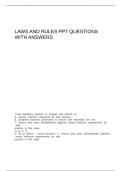 laws and rules PPT Questions